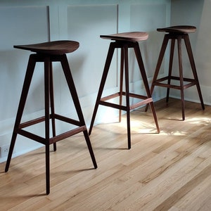 Cupped Seat Wood Stool