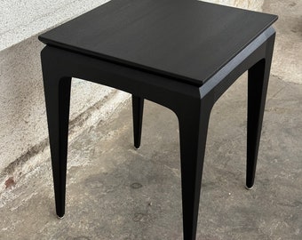 Square Night Stand, End Table, Side Table with sculpted tapered legs
