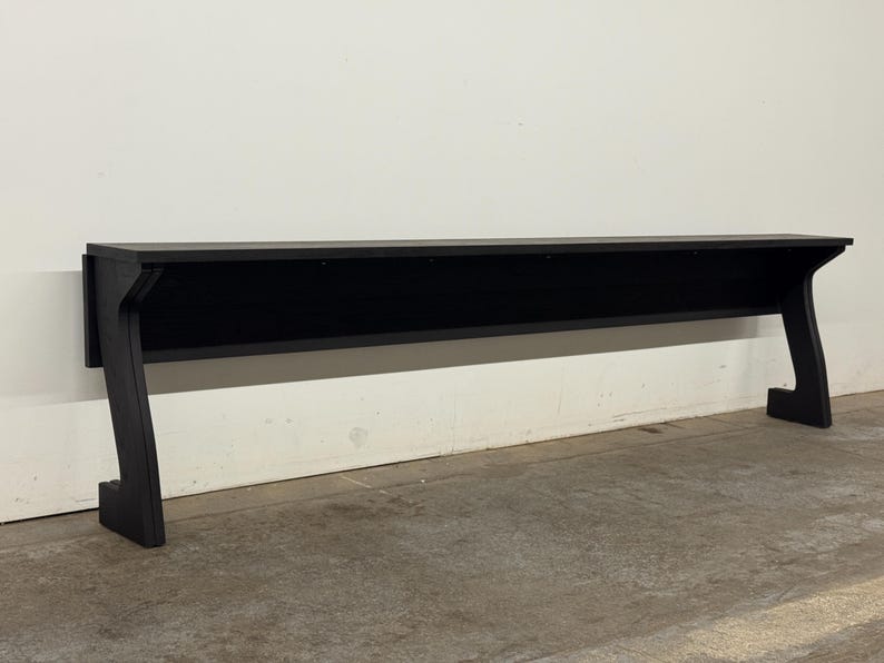 Handmade Drop-Leaf Console Table: Mid-Century Modern Sofa Table, USA made Bild 3