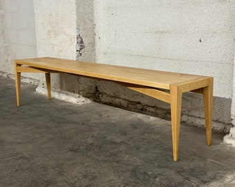 Modern Wood Bench | hallway bench | dining table bench | entryway bench | plant table | farmhouse bench