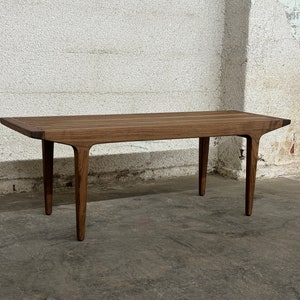 Mid-century Modern Bench, Solid Wood Bench, Dining Set Bench image 9