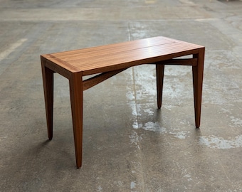 Handmade Modern Wood Bench, Sustainable Hardwood Chair, USA made