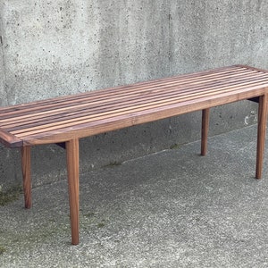 Mid-century Modern Bench, Solid Wood Bench, Dining Set Bench image 4