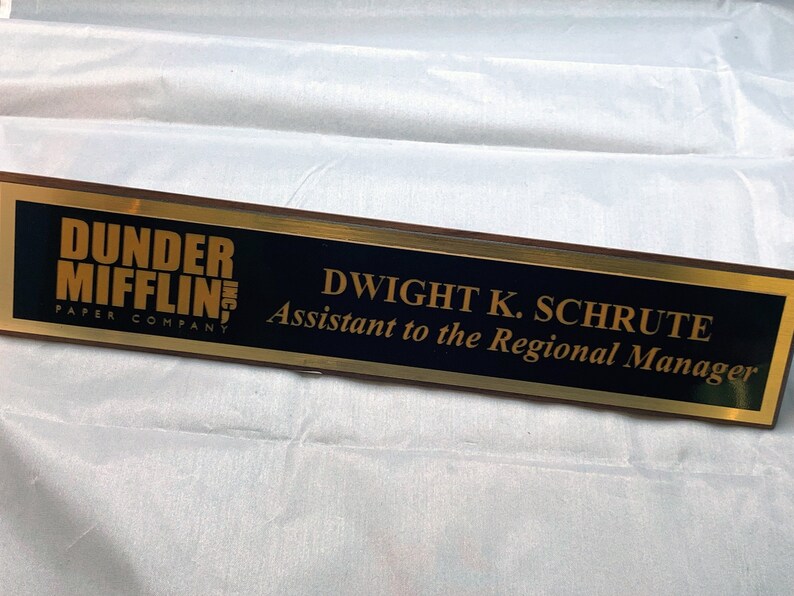 Custom Personalized The Office Desk Name Plate Dwight Schrute