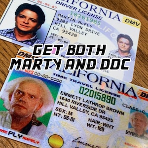 Back to the Future - Marty McFly License Prop Fake Novelty HIGH QUALITY Movie Prop Repo California Martin Hill Valley