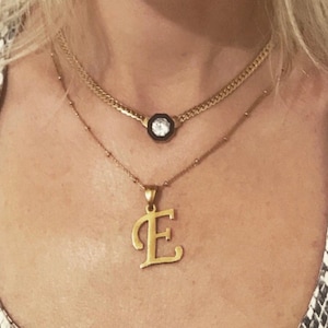 COLLAR DE NOMBRE DE CARTA Colgante de letra delicada, encantos de letras de nombre chapados en oro de acero inoxidable para collar y pulsera, colgante personalizado