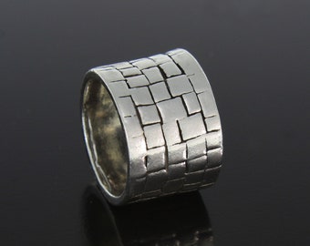 Wide Sterling Silver Ring