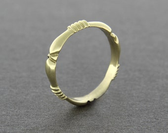 14k Gold Wedding Ring, Handmade Minimalist Mens Wedding Band, Unisex Classic Style Wedding Rings, Gold, Rose Gold, White Gold Designer Rings