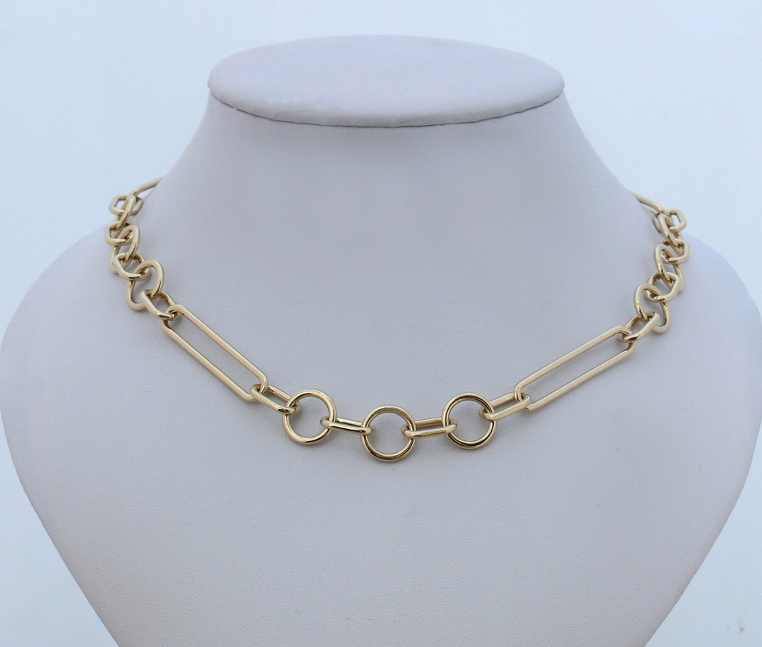 Heavy, Wide & Thick Solid 14K Yellow Gold Handmade Necklace Chain ...