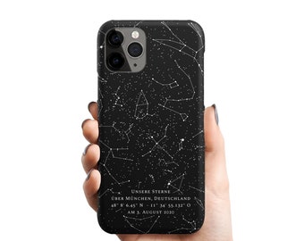 Star Case Handyhülle Sternenkarte Personalisiert Geschenk Jahrestag Hochzeitstag Sternenhimmel Sterne Bild Datum iPhone Samsung Smartphone