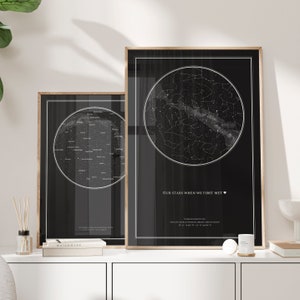 Sternenkarte personalisiert, Sternenhimmel Geschenk, Sterne Jahrestag, Sternenkarte Poster, Nachthimmel Bild Datum, Geburtstag, Muttertag
