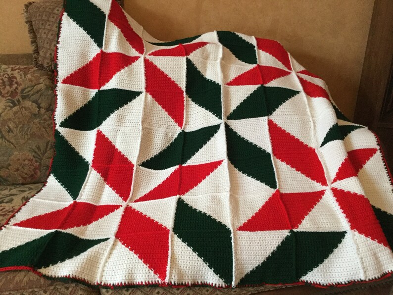 Crochet Poinsettia Afghan
