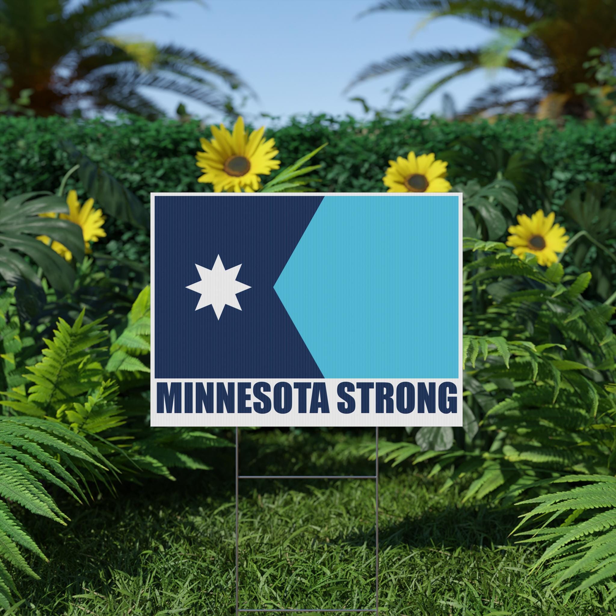 Mesota Sign Minnesota Strong Plastic Yard Sign | State Pride Coroplast Lawn Sign ...