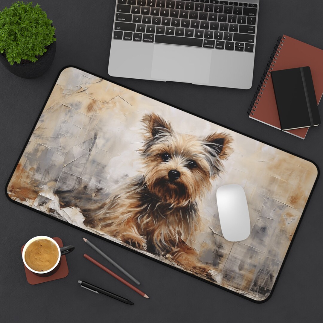 Cute Yorkie Large Mouse Pad Part of Dog Art Collection Desk Etsy