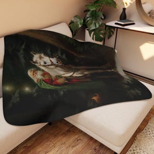 Christmas Victorian Woodland Santa with Horse Blanket - A Timeless Holiday Keepsake, Perfect for Snuggle Down to Watch Christmas Movies Gift