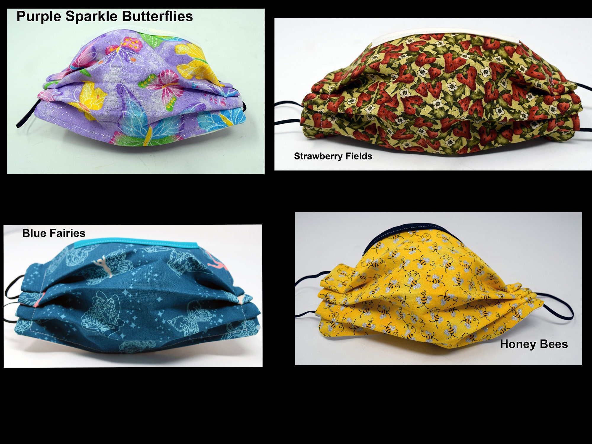 12 In the Garden Face Masks Pleated Style Etsy