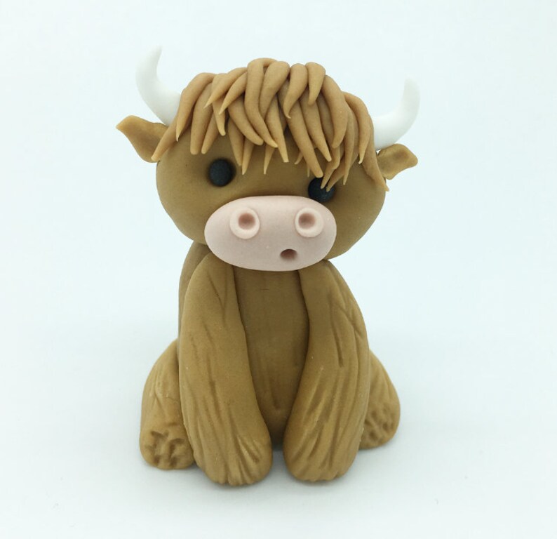 Farmyard Highland Cow / Cow / Hay Bales Handmade Edible Cake Etsy UK