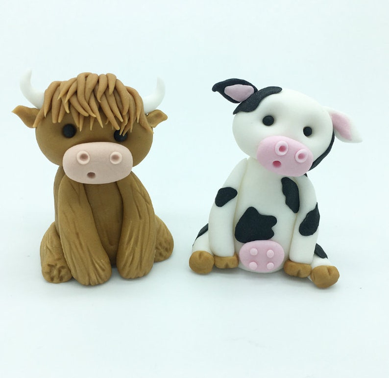 Farmyard Highland Cow / Cow / Hay Bales Handmade Edible Cake Etsy