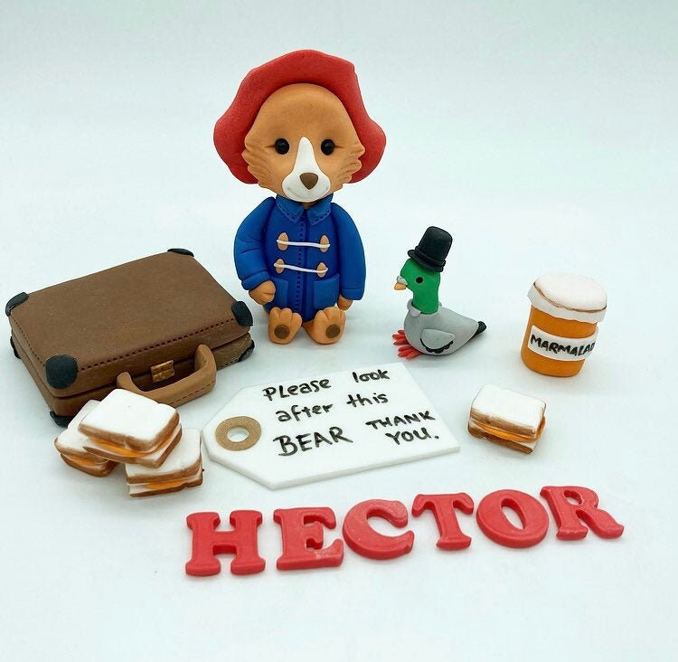 Paddington Cake Toppers Centerpiece Birthday Party Decorations Bear