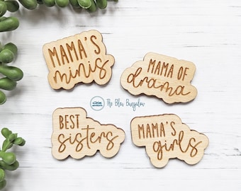 Girl Mama Magnet Set, Girl Mama Gift, Wood Fridge Magnets, Family Magnets, Cute Fridge Magnets, Fridge Magnet Set, Cute Refrigerator Magnets