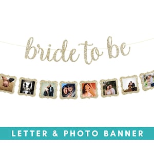 Bride to Be Banner, Bridal Shower Banner, Photo Banner, Engagement Party Decoration, Bridal Shower Decoration, Bridal Shower Photo Display
