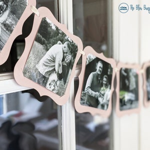 Rose Gold Photo Banner: 4x4 Bridal Shower, Engagement, Sweet 16 Decor