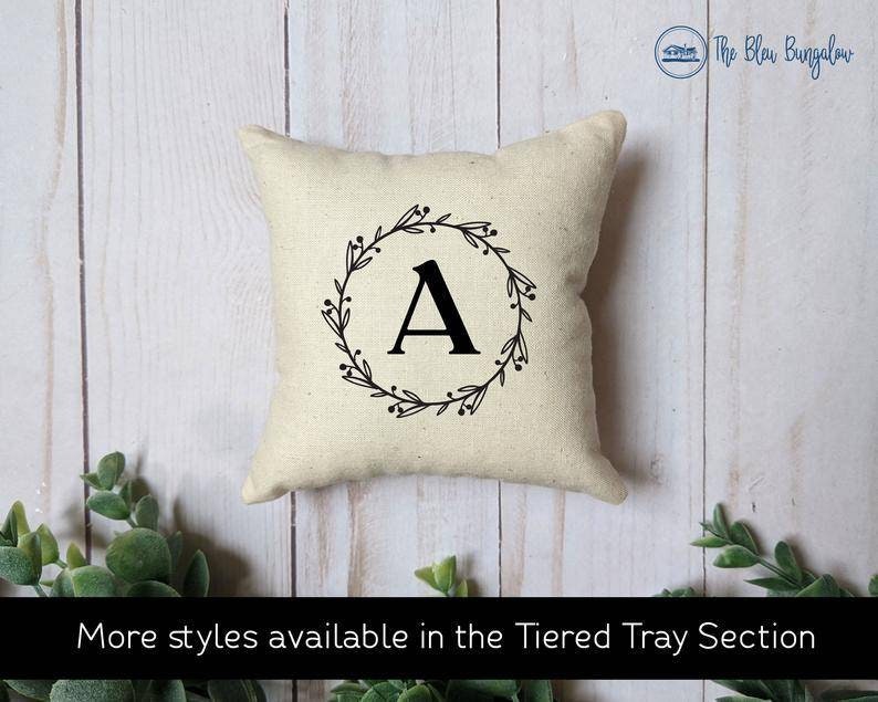 Personalized Tiered Tray Decor Pillow Tiered Tray Pillow Etsy