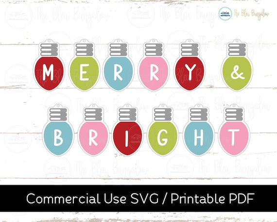 Download Christmas Light Bulb Svg Christmas Lights Svg Christmas Banner Svg Christmas Banner Vintage Printable Christmas Banner
