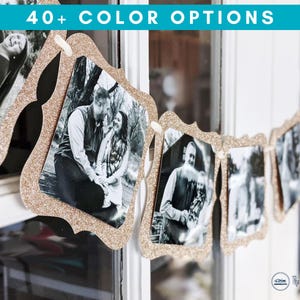 Photo Banner, Bridal Shower Decor, Engagement Party Decor, Photo Display, Bachelorette Decor, Wedding Shower Decor, Bridal Brunch Decor
