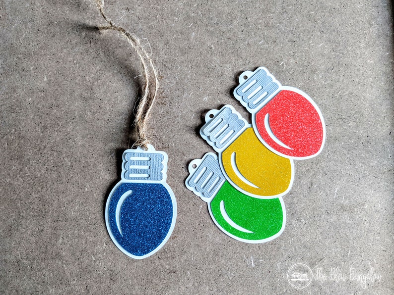 Christmas Light Bulb SVG Gift Tag SVG Christmas Lights SVG Etsy