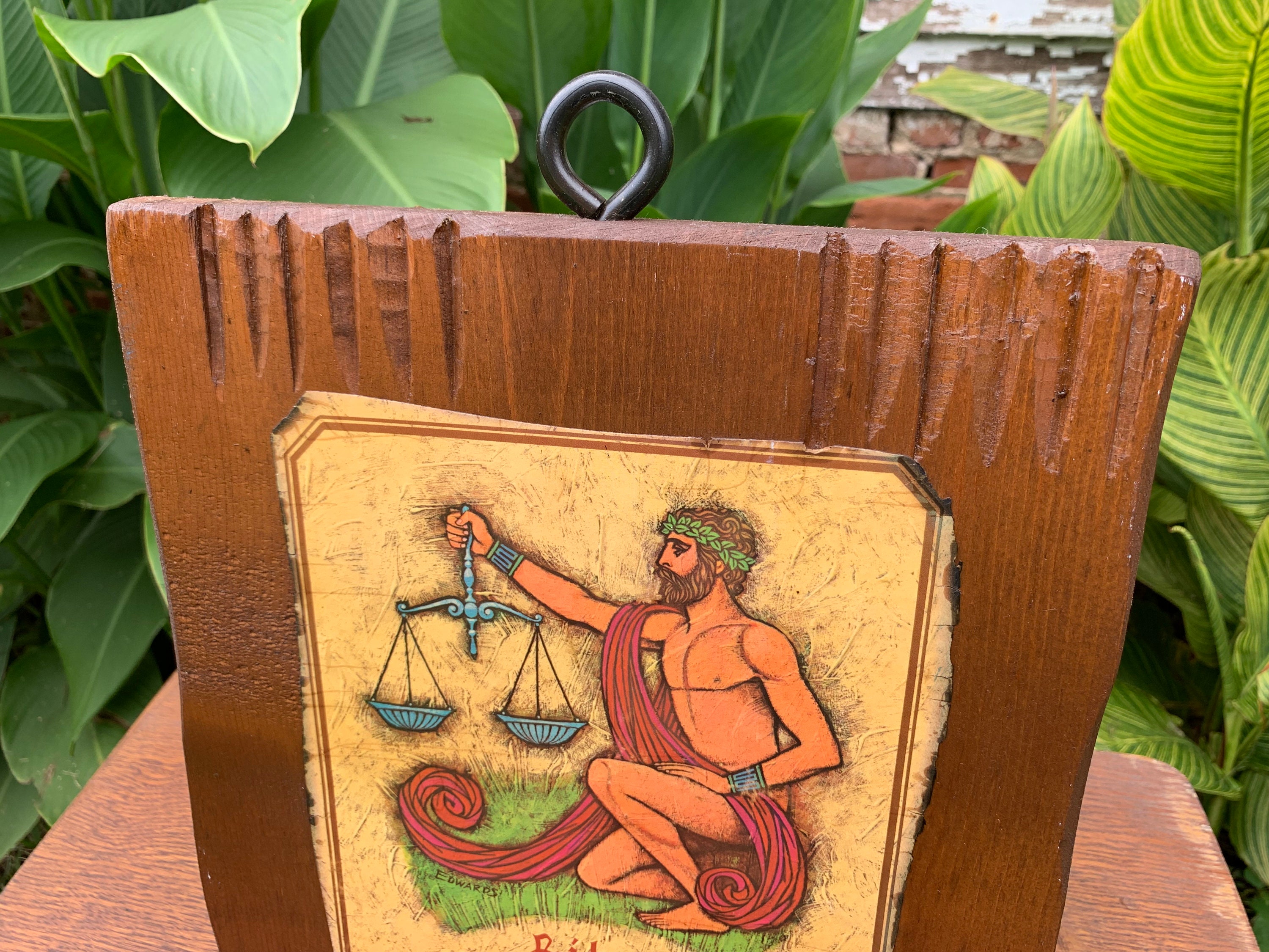 Libra Retro Vintage Retro Zodiac Libra Wood Wall Plaque Horoscope - Etsy