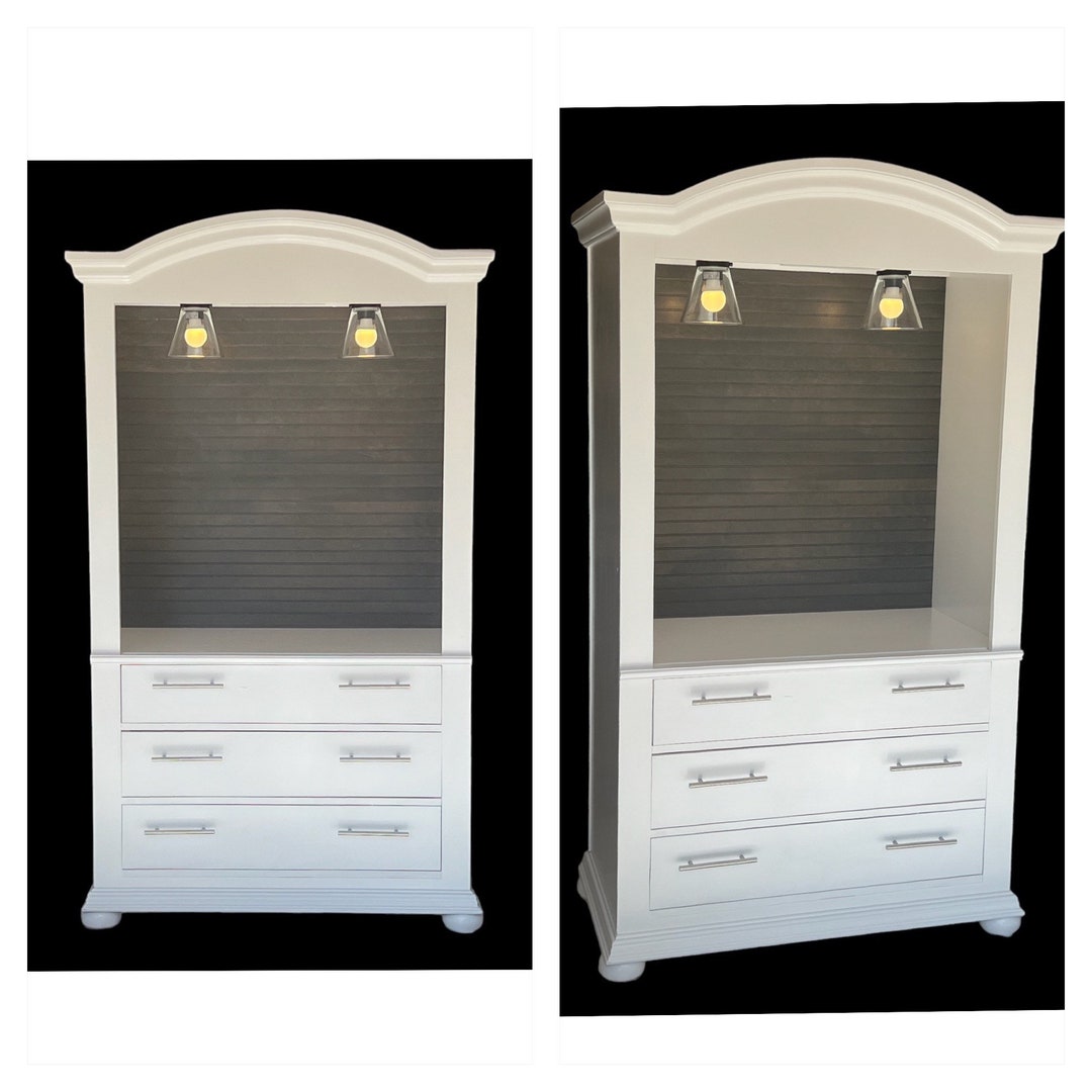 Farmhouse Coffee Hutch, Armoire Drink Station, Beverage Hutch, Armoire ...
