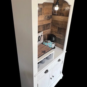 White Coffee Hutch, Morning Coffee, Vintage Hutch, Vintage Cabinet ...