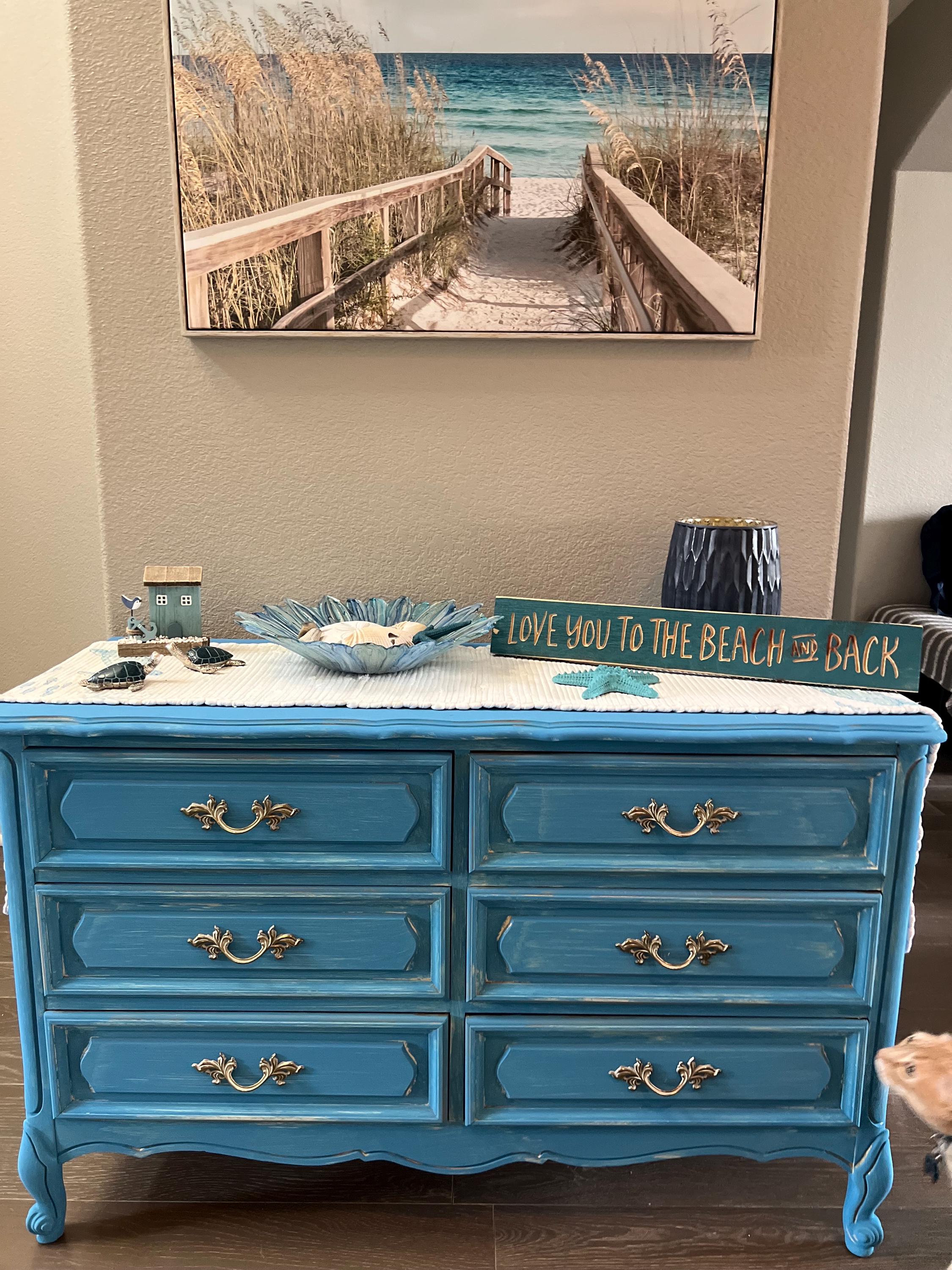 エレアコ仕様「BLUE RIDGE CUSTOM250 ジャパンヴィンテージ」 Henry Link French Provisional Dresser, Vintage, Giverny Chalk