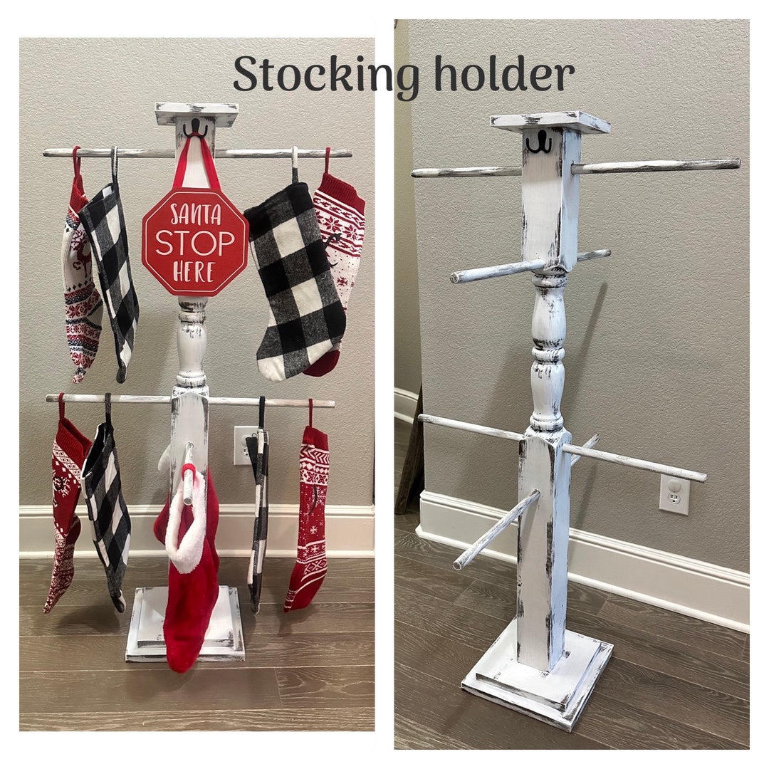 Stocking Holder, Banister Post, Christmas Post & Stockings Etsy
