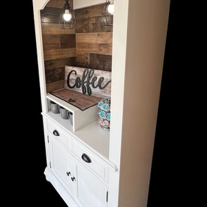 White Coffee Hutch, Morning Coffee, Vintage Hutch, Vintage Cabinet ...