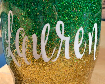 Holographic tumbler, Summer tumbler, Personalized name glitter tumbler, glitter tumbler, name cup,
