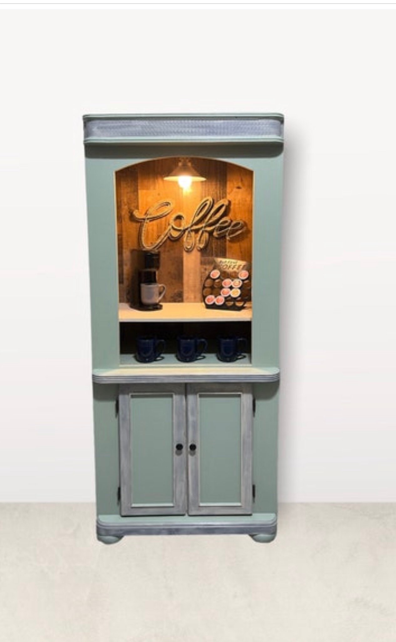 Sage Green/creme Armoire Bar Etsy