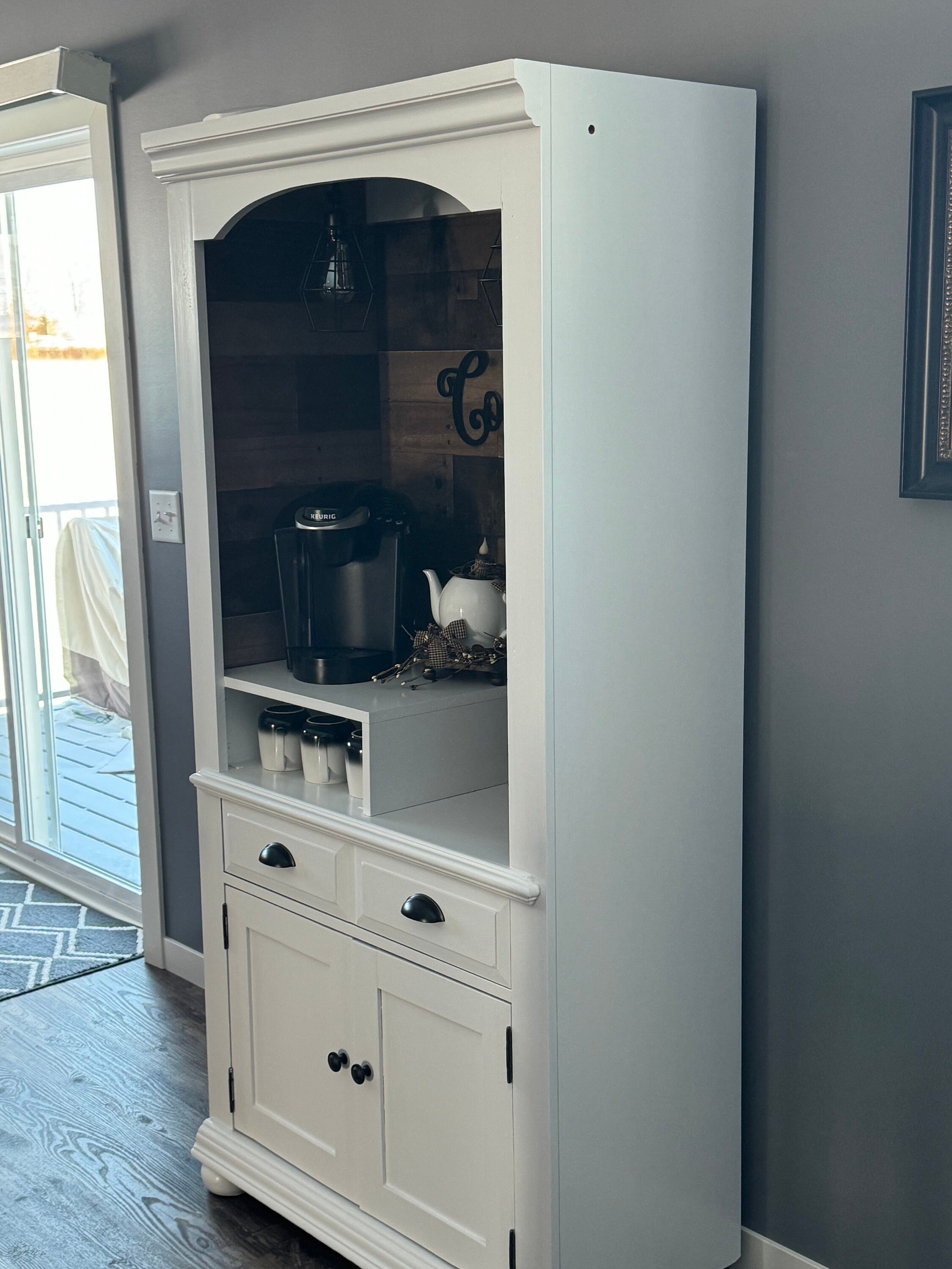 White Coffee Hutch, Morning Coffee, Vintage Hutch, Vintage Cabinet ...