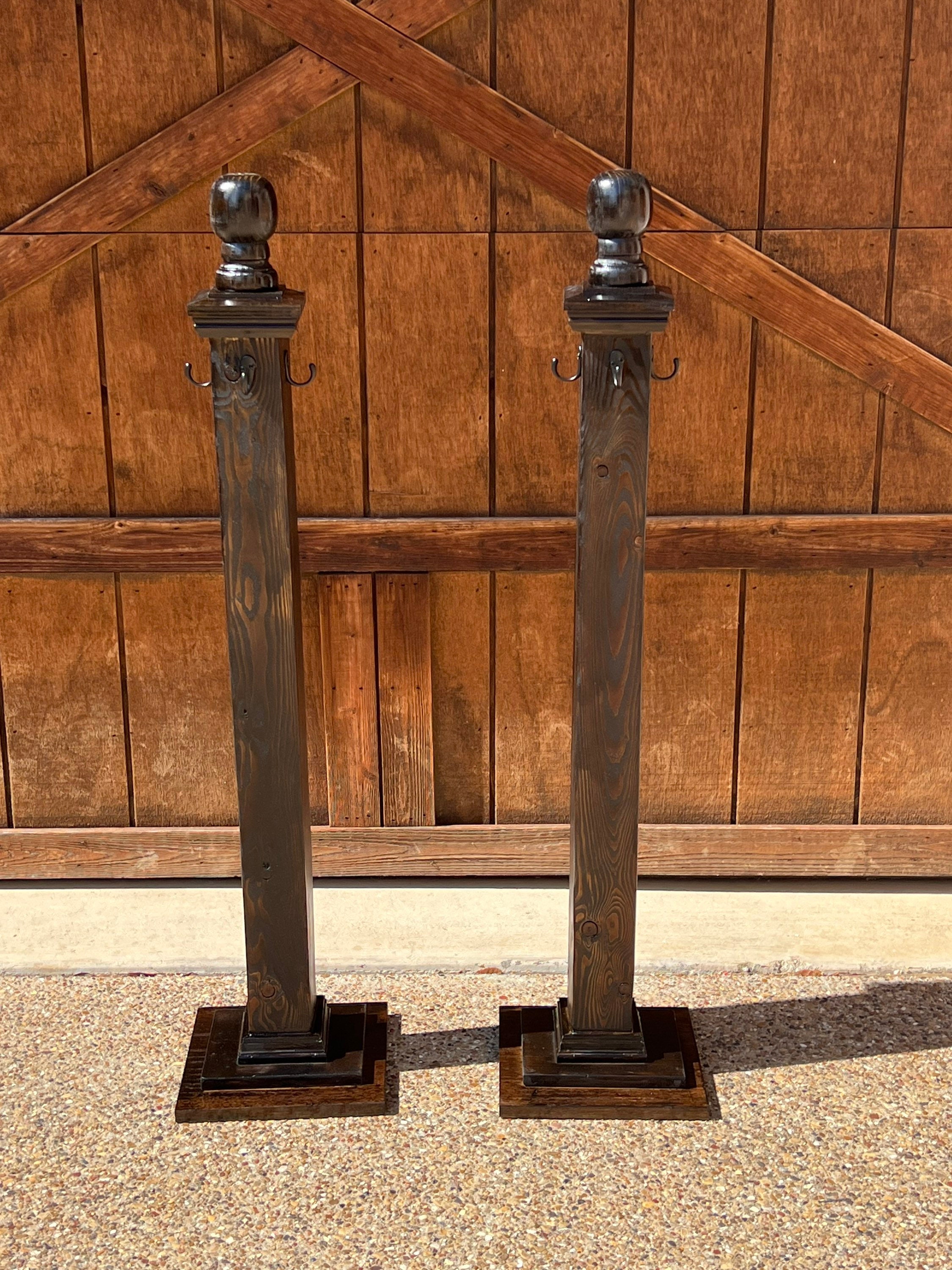 Wood Post Stocking Holder Banister Post Etsy