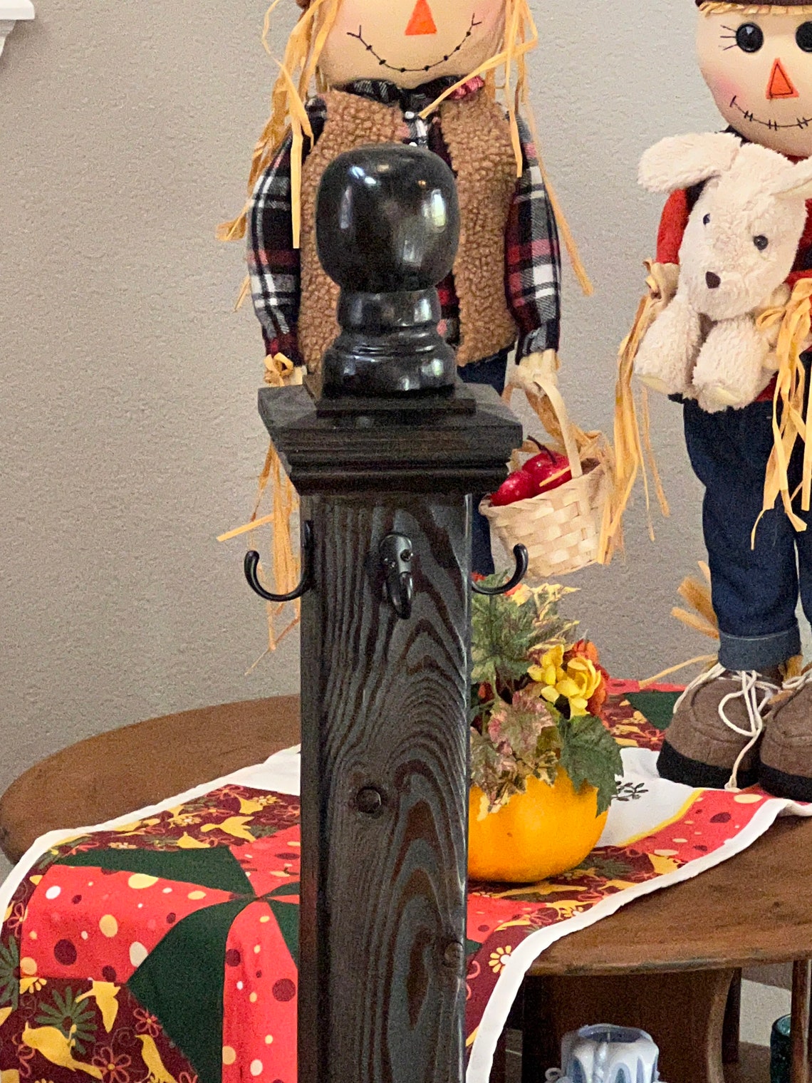 Wood Post Stocking Holder Banister Post Etsy