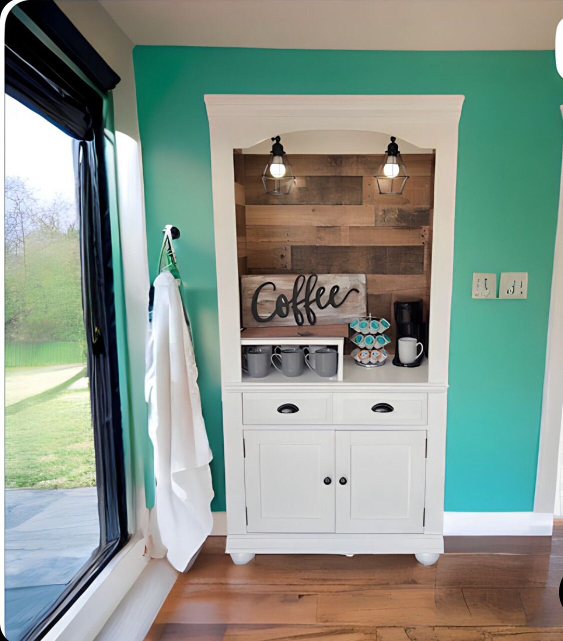 White Coffee Hutch, Morning Coffee, Vintage Hutch, Vintage Cabinet ...