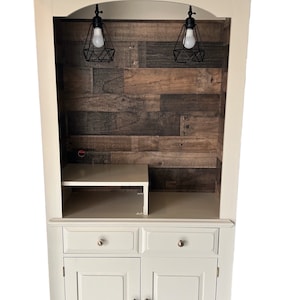 Custom designed coffee bar cabinets, beverage hutch, armoire cabinet, coffee bar image 8