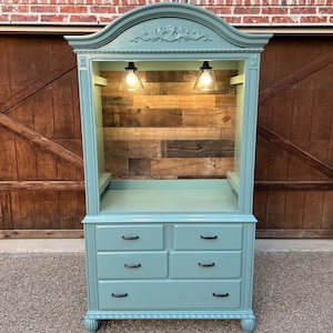 Coffee armoire, beverage bar, beverage station, wine bar, Christmas chocolate bar, holiday decor