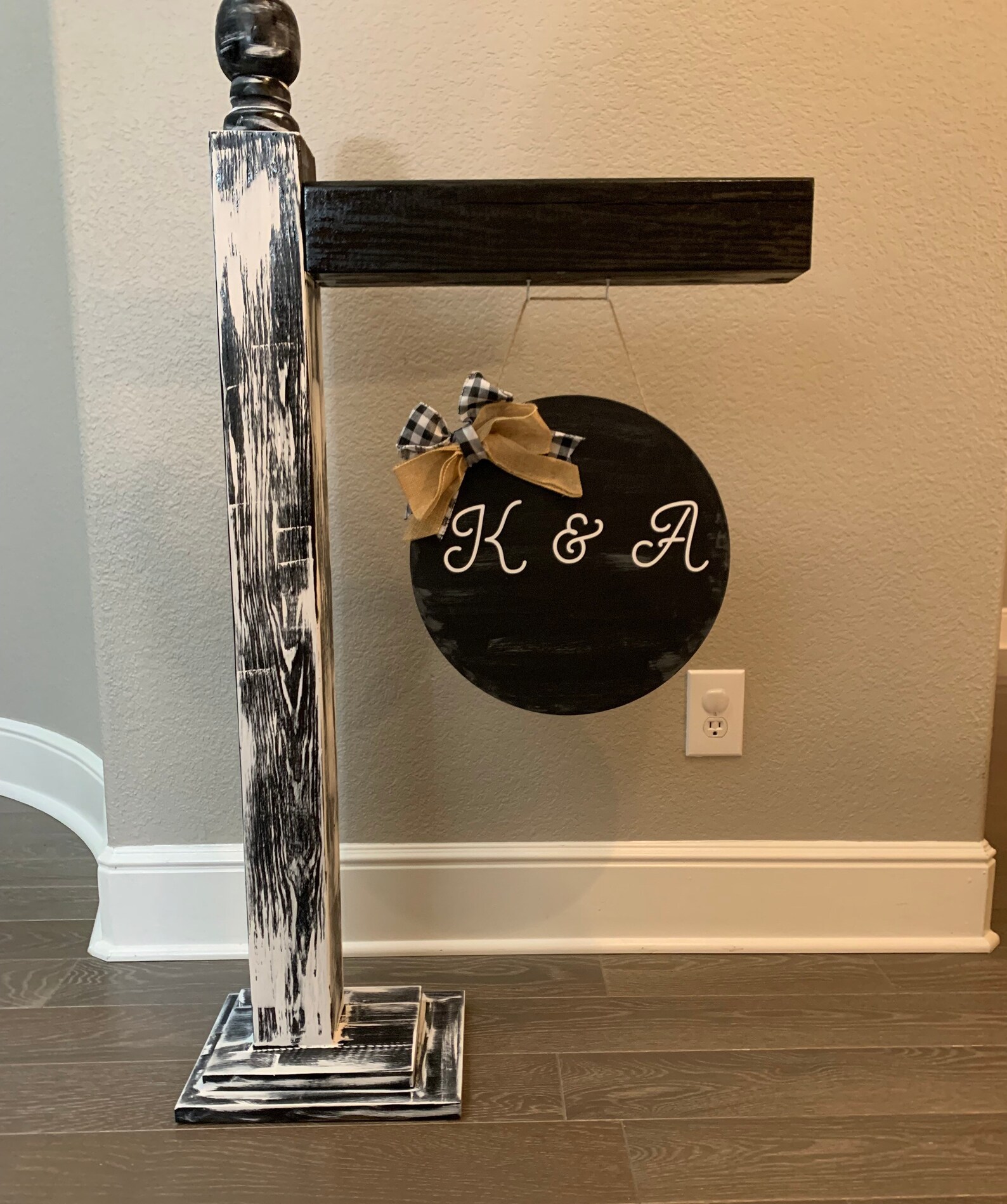 Banister Post With a FREE Personalized Sign Wooden Sign Etsy