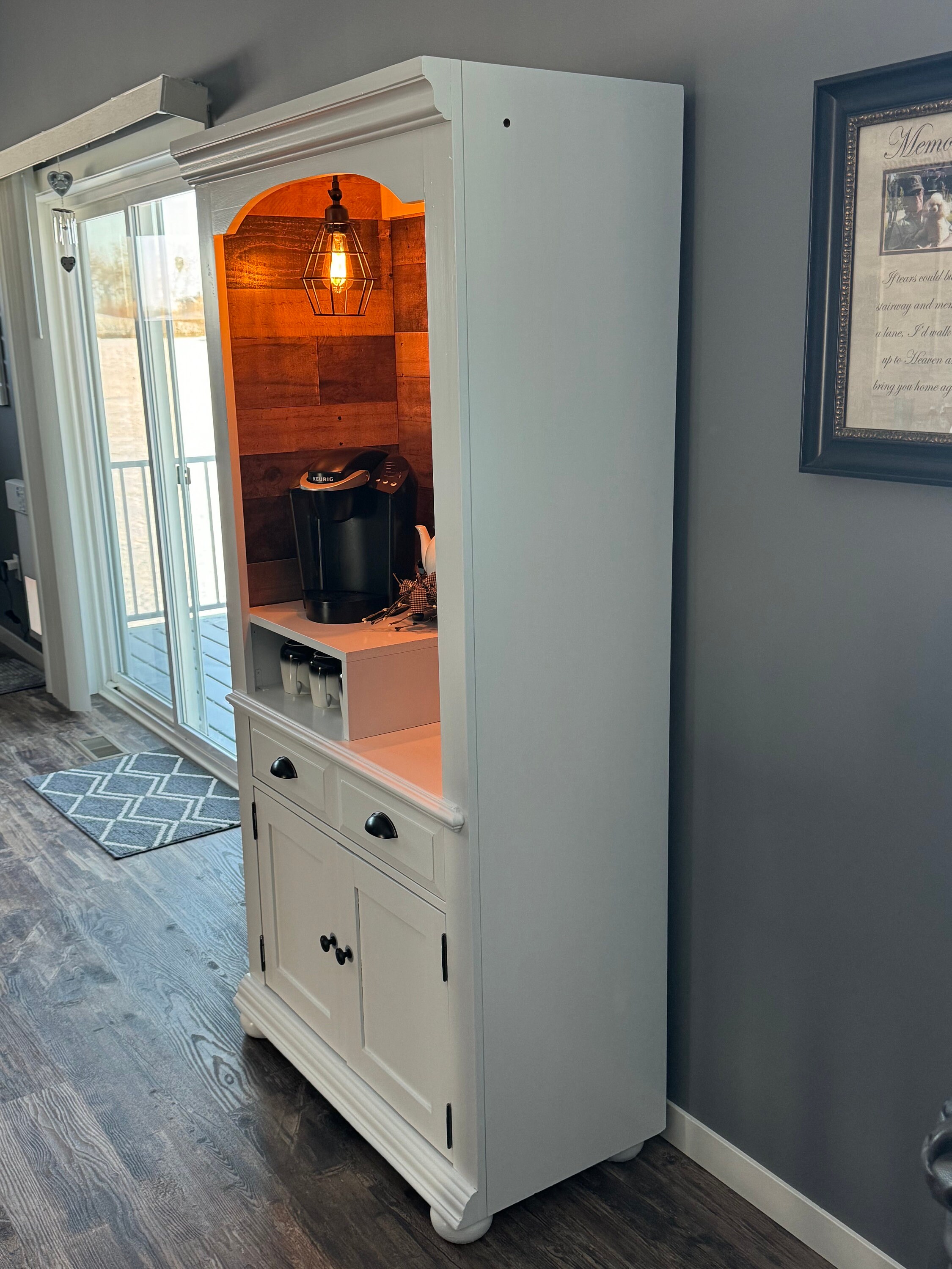 White Coffee Hutch, Morning Coffee, Vintage Hutch, Vintage Cabinet ...