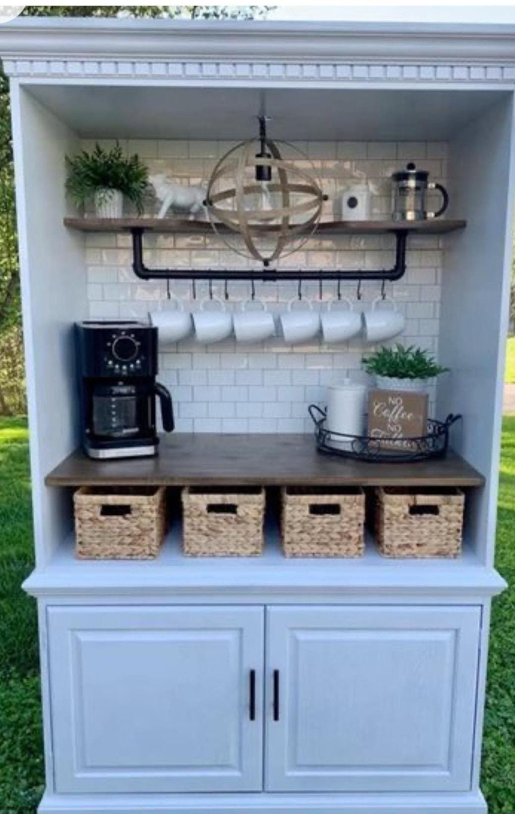 Coffee Bars, Pinterest Ideas, Wine Cabinet, Beverage Bar - Etsy