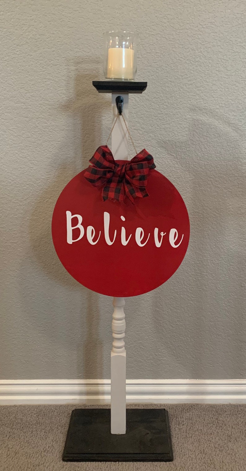 Holiday Wood Post Banister Post Stocking Holder Etsy