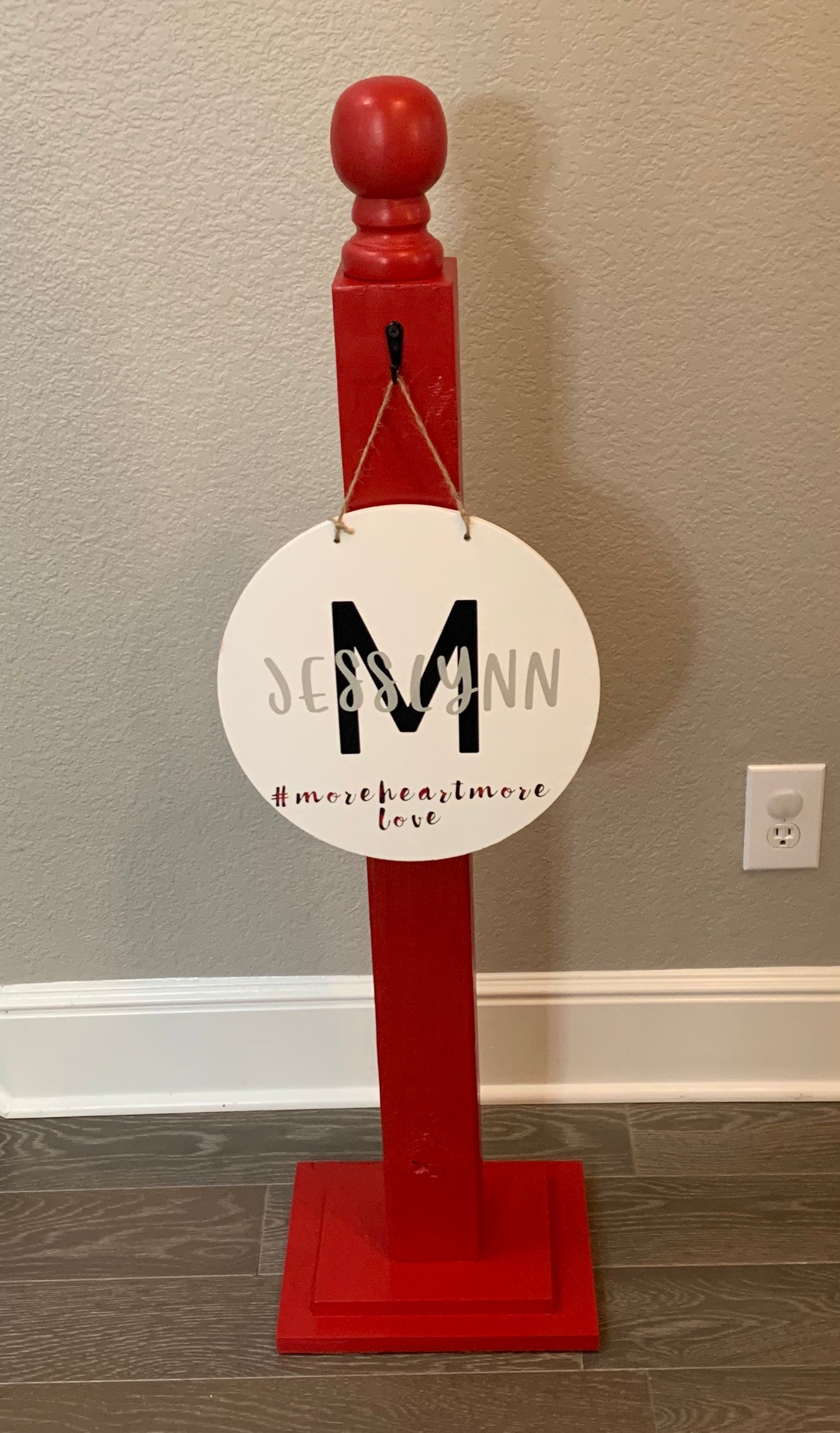 Christmas wood post banister post stocking holder Etsy