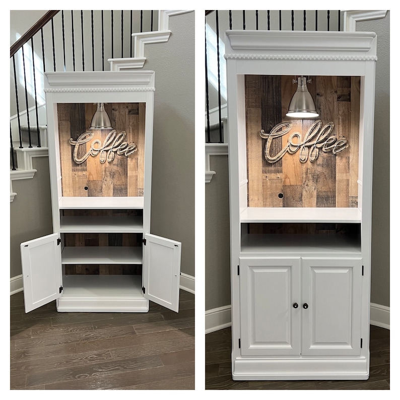 White Coffee Hutch Christmas Hot Chocolate Bar Coffee Bar Etsy